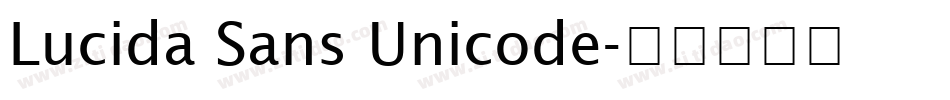 Lucida Sans Unicode字体转换